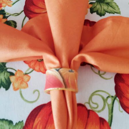 ринг за салфетка в разцветка на оранжеви тикви