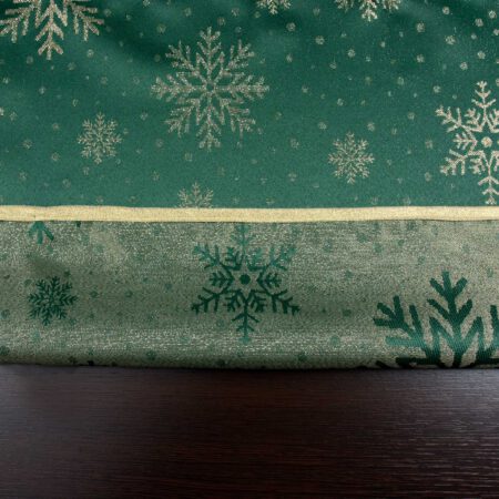 коледен тишлайфер жакард зелено и златно