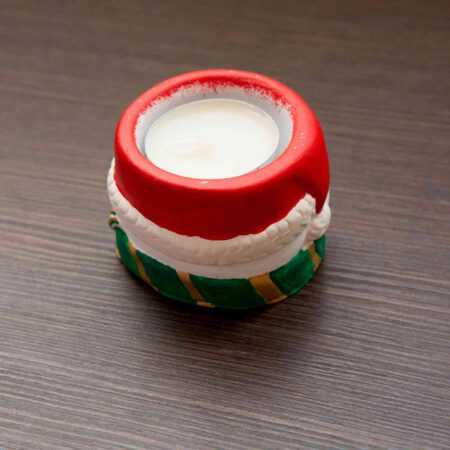 Задна част на коледен свещник "Снежко"