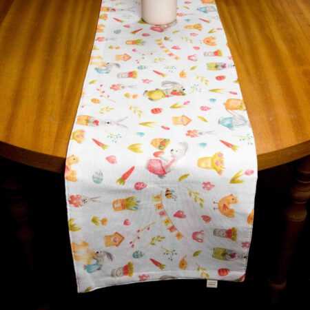 Каре с великденски зайчета и яйца с две лица за Великден и Коледа