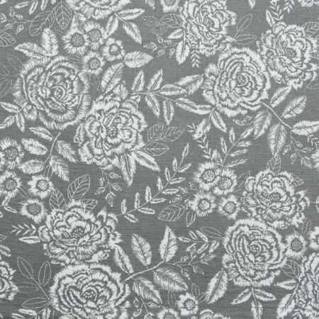 Разцветка на сив тишлайфер с бели рози