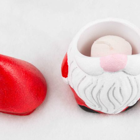 Декоративен свещник Санта със свещ